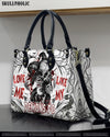 LOVE ME LIKE MY DEMONS DO LEATHER HANDBAG - YHDU2705244
