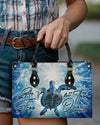 Ocean Turtle Leather Handbag
