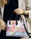 Sandy Toes Sunkissed Nose Flamingo Leather Handbag