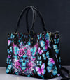 SKULL ROSES LEATHER HANDBAG - YHDU1406243