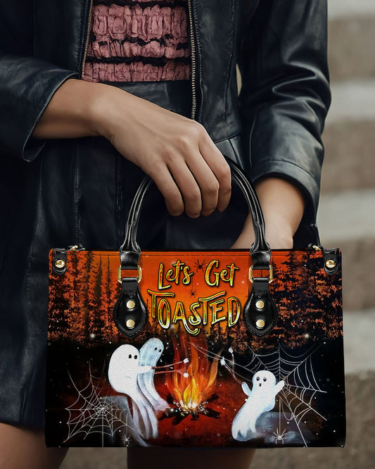 Let'S Get Toasted Boos Halloween Leather Handbag