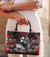 LOVE ME LIKE MY DEMONS DO LEATHER HANDBAG - YHDU0409244