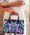SKULL ROSES LEATHER HANDBAG - YHDU1406243