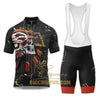 BigCrowns |  Skull American Flag Retro Sleeve Custom Name Cycling Kit