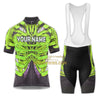 BigCrowns |  Skeleton Body Green Sleeve Custom Name Cycling Kit