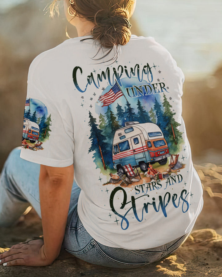 CAMPING UNDER STARS AND STRIPES ALL OVER PRINT - TLNZ1406231