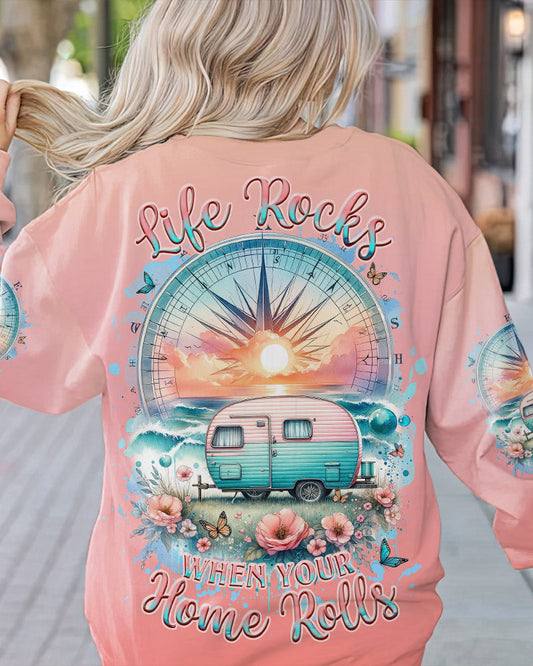 LIFE ROCKS WHEN YOUR HOME ROLLS COMPASS ALL OVER PRINT - TLNZ1912232