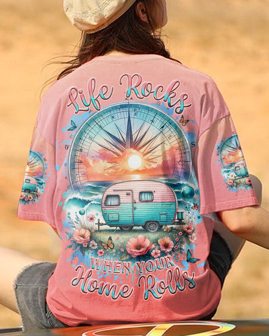 LIFE ROCKS WHEN YOUR HOME ROLLS COMPASS ALL OVER PRINT - TLNZ1912232