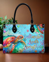 Saltwater Heals Everything Turtle Leather Handbag