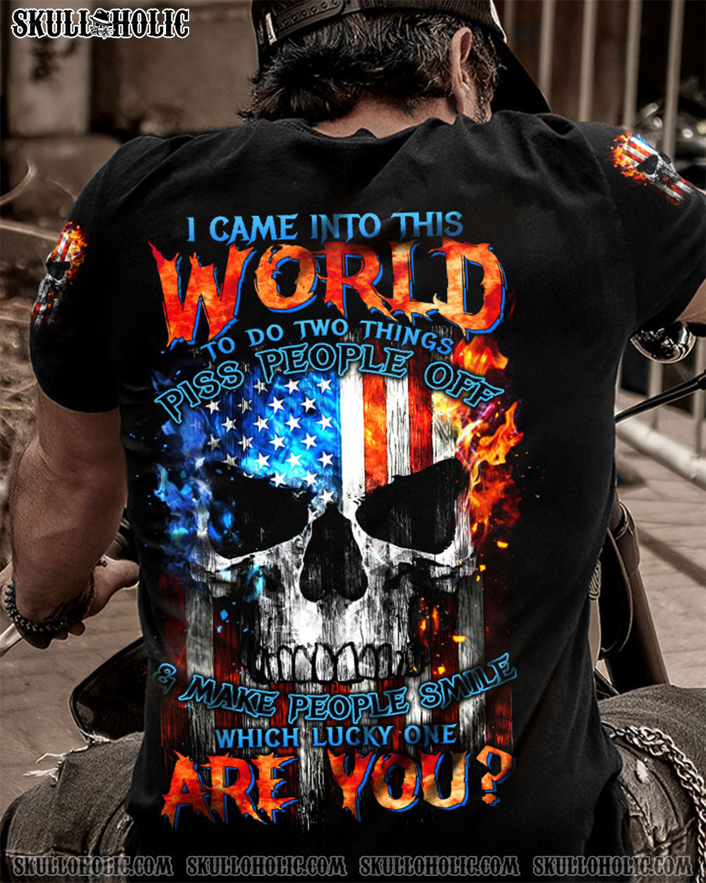 WHICH LUCKY ONE ARE YOU SKULL FLAG ALL OVER PRINT - TLTW1004233