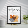 Mom Puzzle Sign With Holder, Mother's Day Gift From Kids, You Are The Piece That Holds Us Together, Personalized Unique Engraved Wood Sign