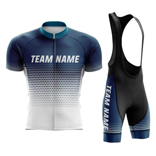 BigCrowns | Custom Name Blue Cycling Team Jersey and Bibs