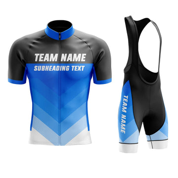 BigCrowns | Custom Name Blue Cycling Team Jersey and Bibs