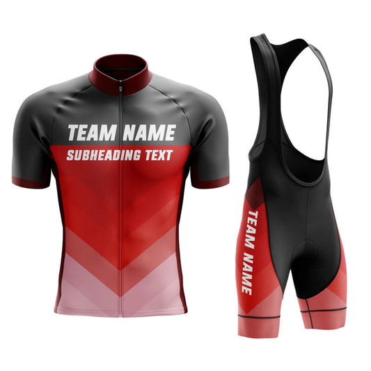 BigCrowns | Custom Name Red Cycling Team Jersey and Bibs