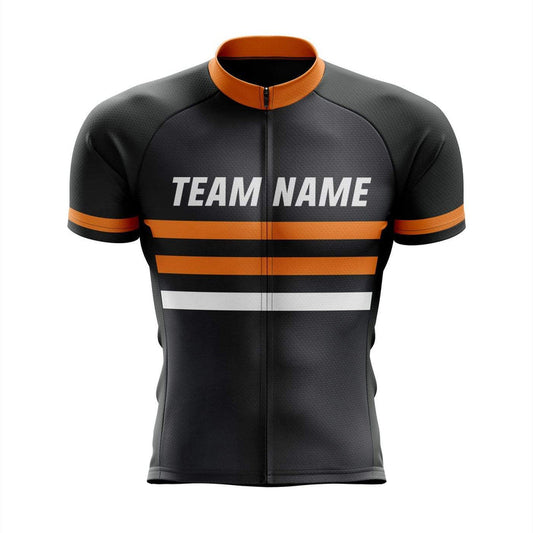 BigCrowns | Custom Name Orange Cycling Team Jersey and Bibs