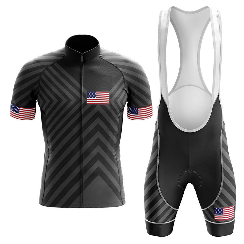 USA V13 - Black - Men's Cycling Kit