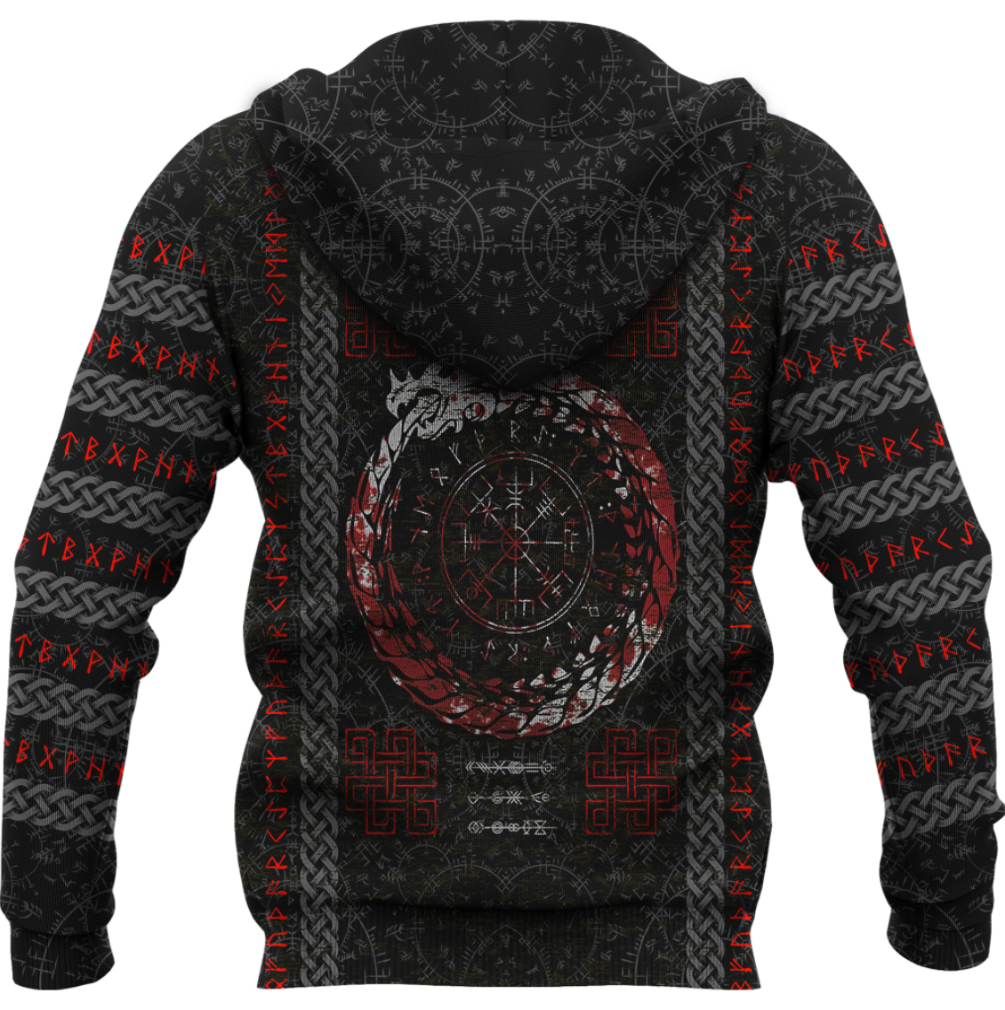 Dragon Vegvisir Blood with Runic Scandinavian