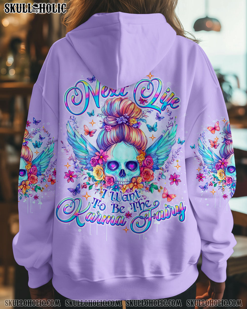 KARMA FAIRY SKULL MESSY BUN ALL OVER PRINT - TLNO00204251
