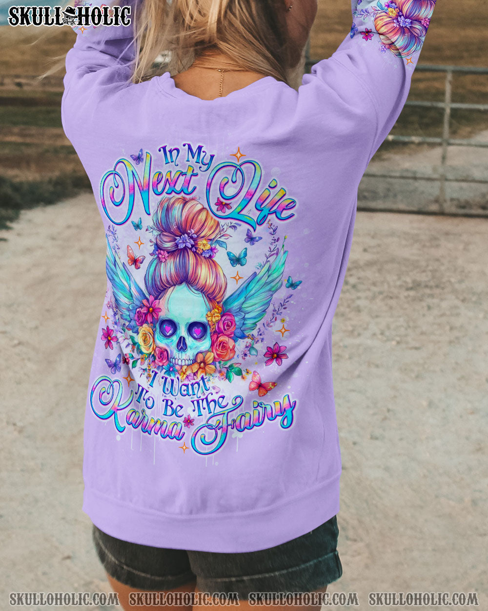 KARMA FAIRY SKULL MESSY BUN ALL OVER PRINT - TLNO00204251