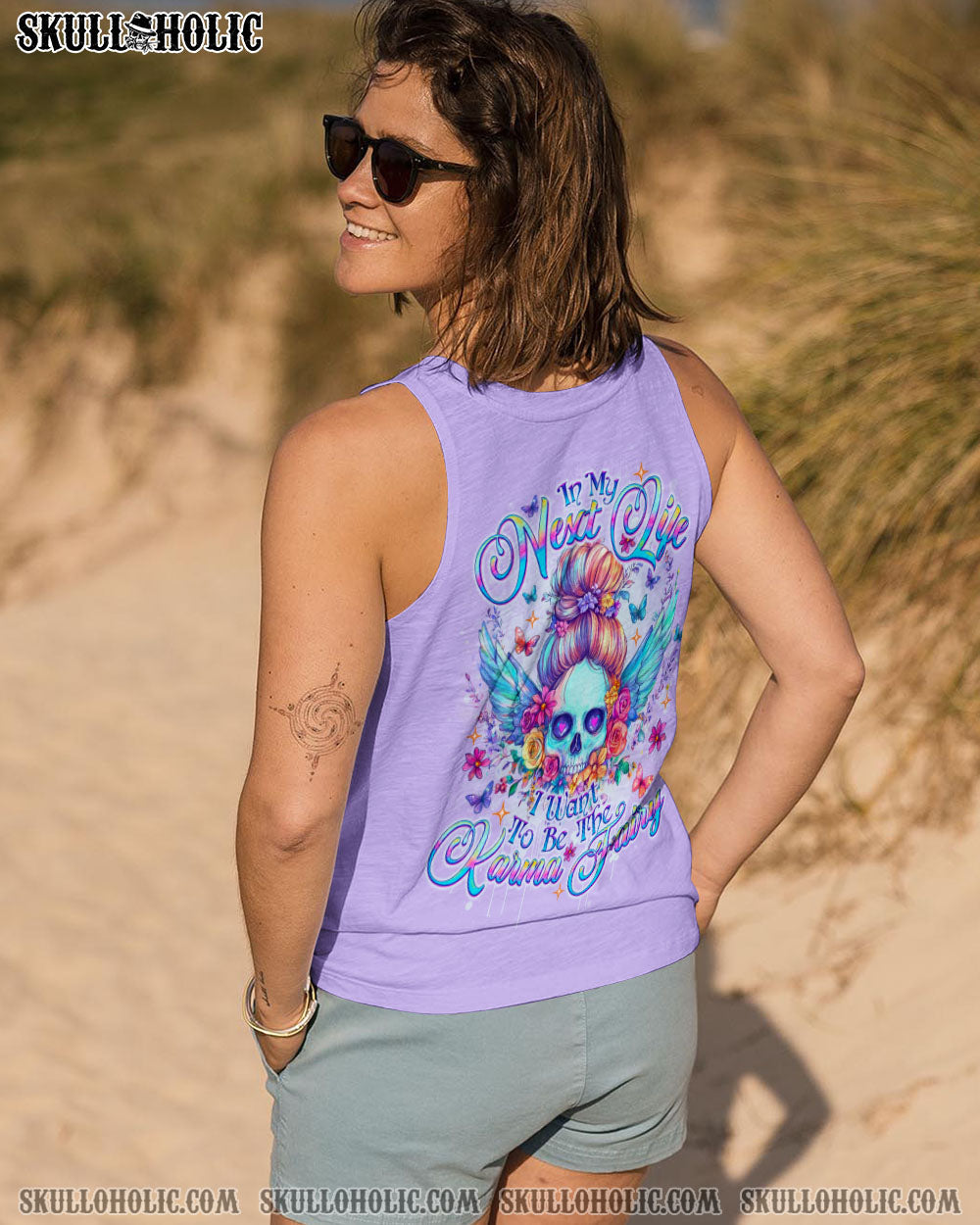 KARMA FAIRY SKULL MESSY BUN ALL OVER PRINT - TLNO00204251