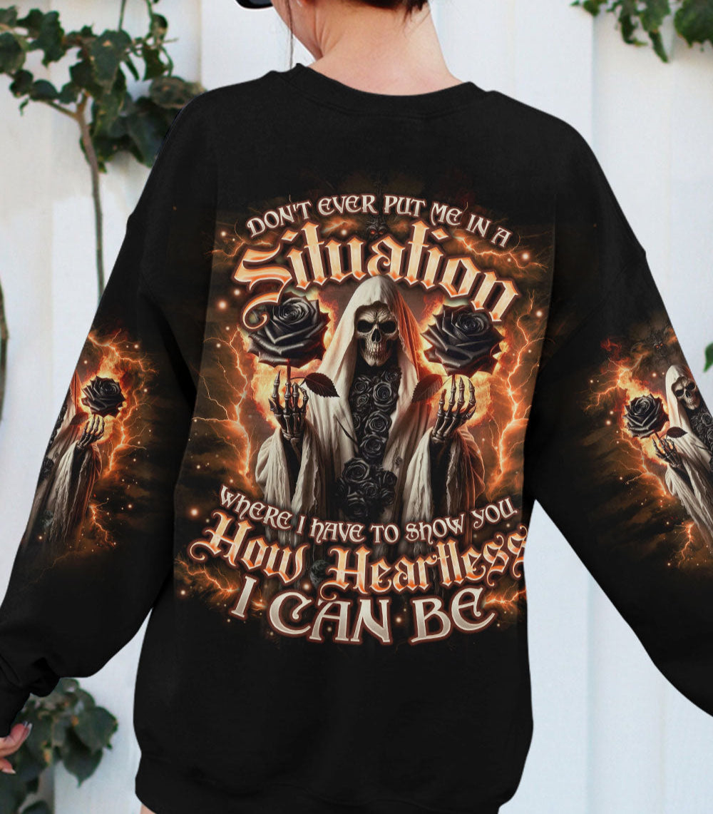 HOW HEARTLESS I CAN BE SKULL REAPER  ALL OVER PRINT - TLNO0303251