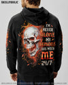 I'M NEVER ALONE SKULL FIRE BLACK ALL OVER PRINT - TLNO0402254