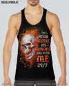 I'M NEVER ALONE SKULL FIRE BLACK ALL OVER PRINT - TLNO0402254