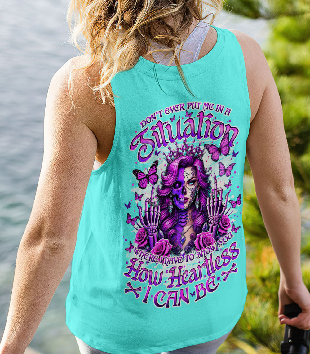 HOW HEARTLESS I CAN BE  SKULL LADY ALL OVER PRINT - TLNO0403251