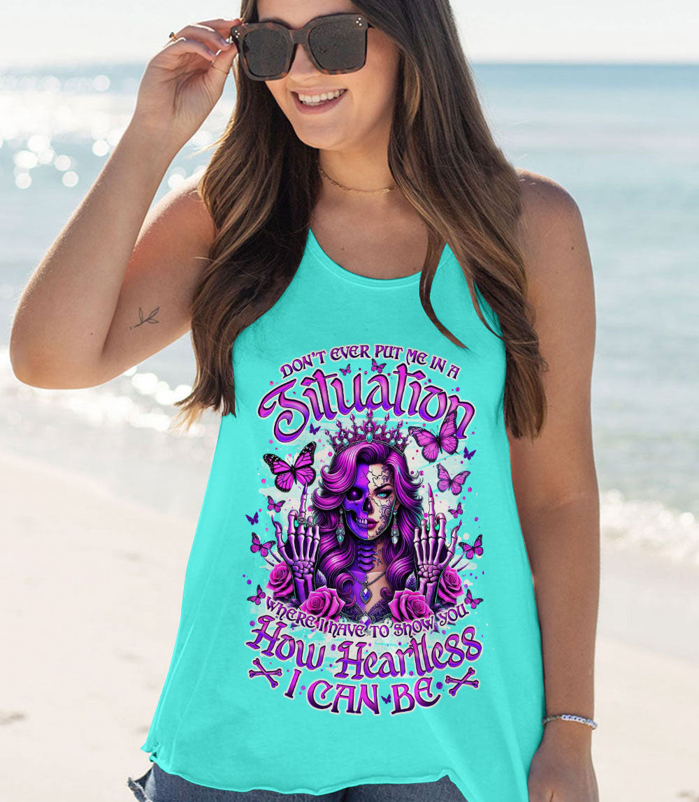 HOW HEARTLESS I CAN BE  SKULL LADY ALL OVER PRINT - TLNO0403251