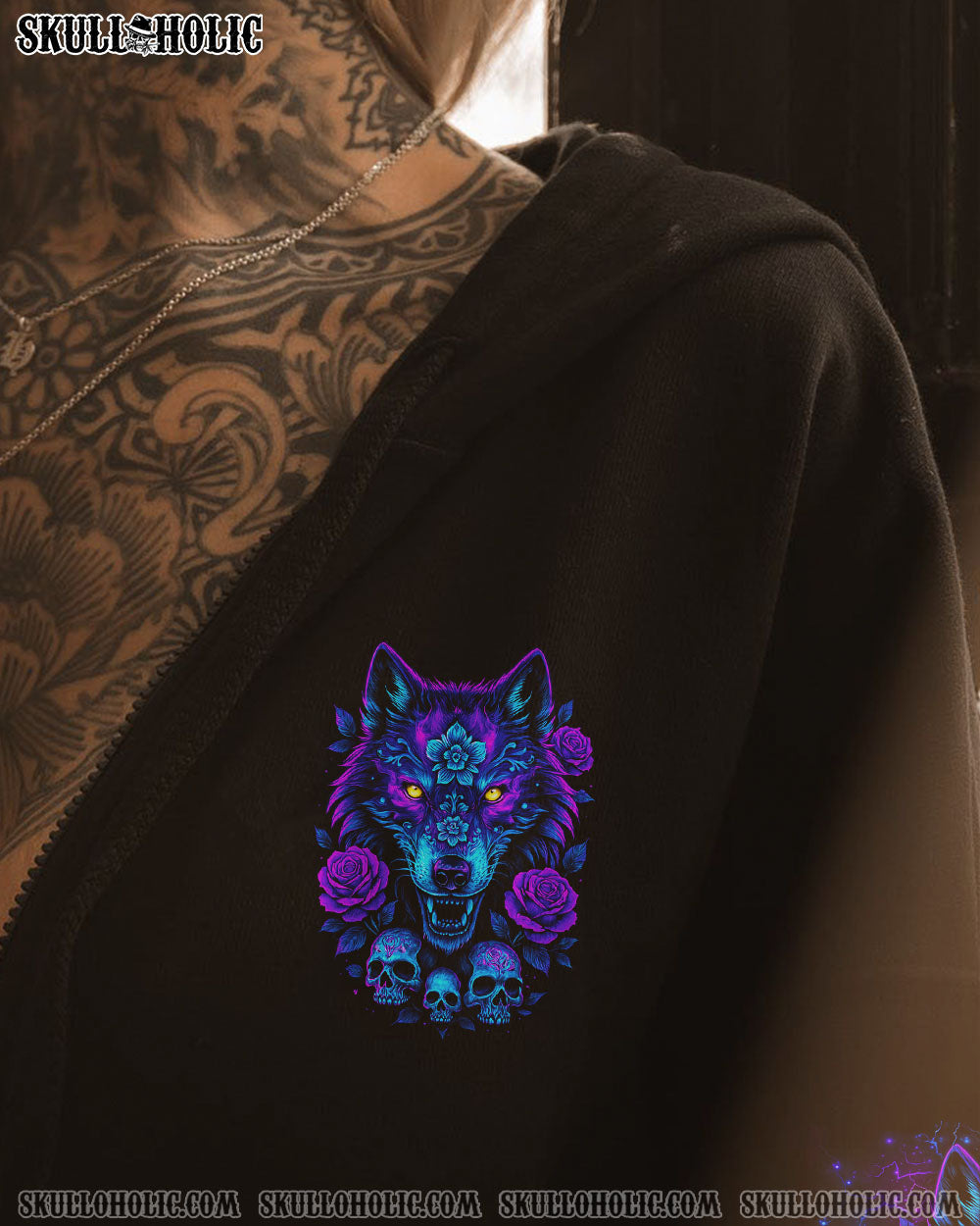 UNDERESTIMATE ME THAT'LL BE FUN WOLF SKULL  ALL OVER PRINT - TLNO0404251