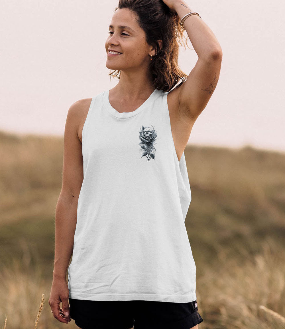 THE GOOD GIRL IN ME GOT TIRED SKULL MESSY BUN TIE DYE ALL OVER PRINT - TLNO06023251