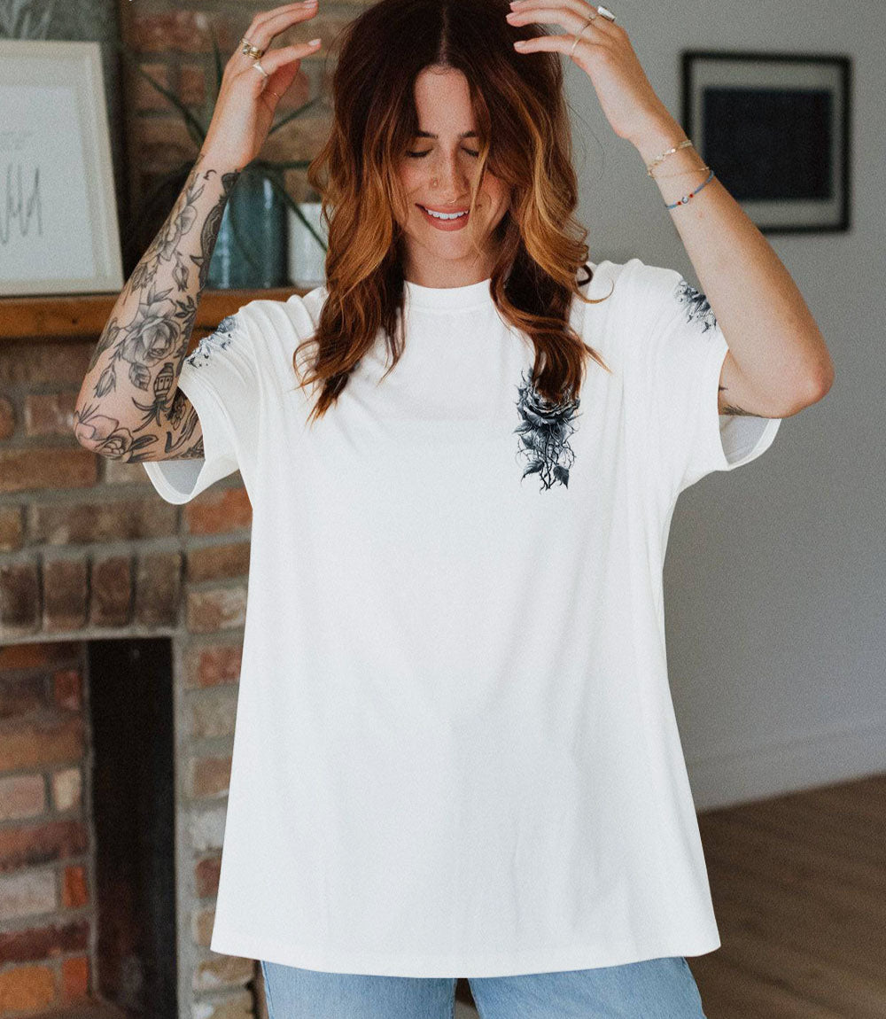 THE GOOD GIRL IN ME GOT TIRED SKULL MESSY BUN TIE DYE ALL OVER PRINT - TLNO06023251