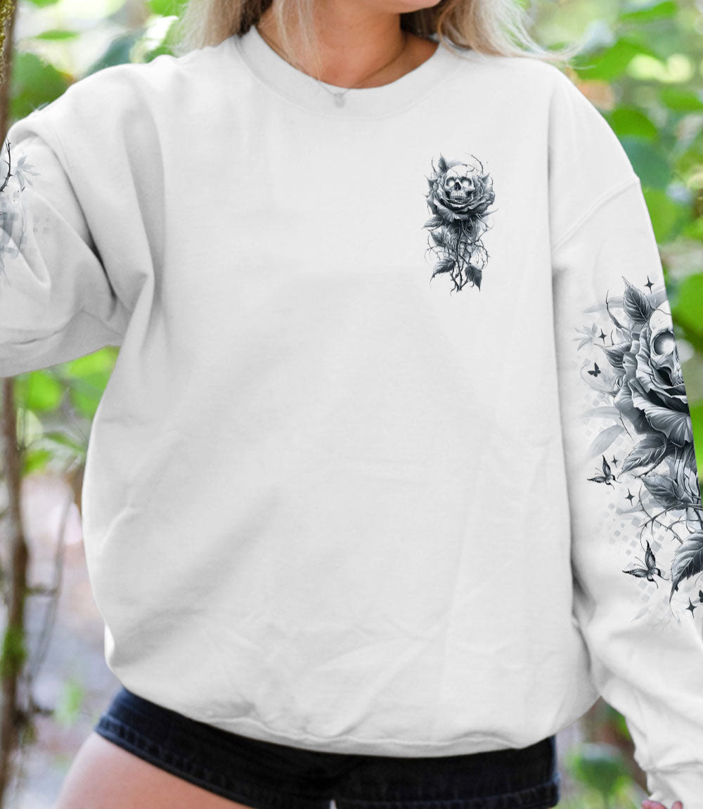 THE GOOD GIRL IN ME GOT TIRED SKULL MESSY BUN TIE DYE ALL OVER PRINT - TLNO06023251