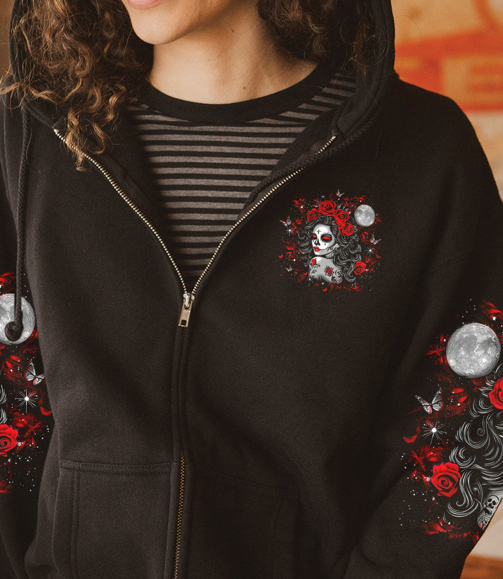 YES I'M A B BUT NOT YOURS SUGAR SKULL ALL OVER PRINT - TLNO0703252