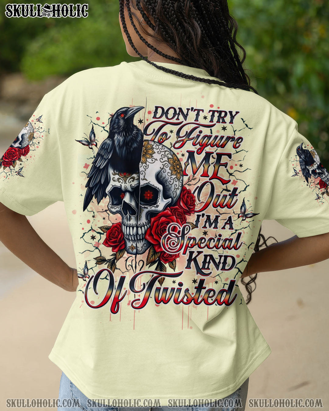 DON'T TRY TO FIGURE ME OUT SKULL ALL OVER PRINT   - TLNO1004252