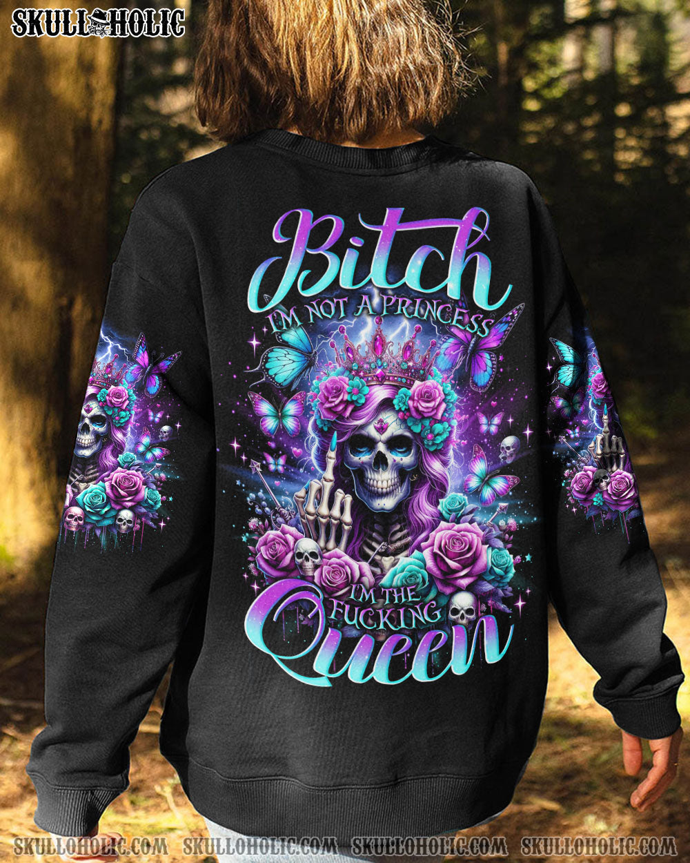 I'M THE F QUEEN LADY SKULL ALL OVER PRINT - TLNO1412232