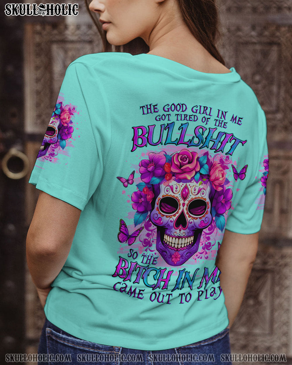 THE GOOD GIRL IN ME SUGAR SKULL ALL OVER PRINT - TLNO1612232