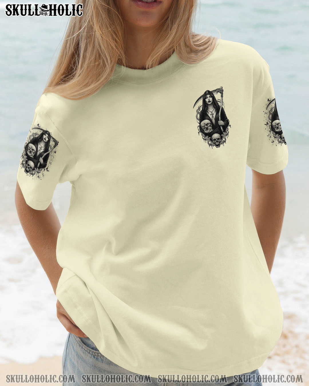 HOW HEARTLESS I CAN BE SKULL LADY ALL OVER PRINT   - TLNO1704251