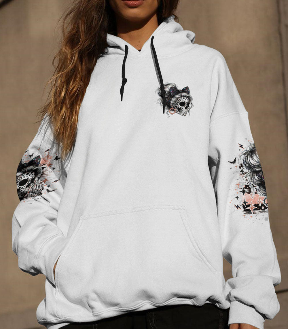 BUT DID YOU DIE MOM LIFE SKULL MESSY BUN ALL OVER PRINT - TLNO1903252