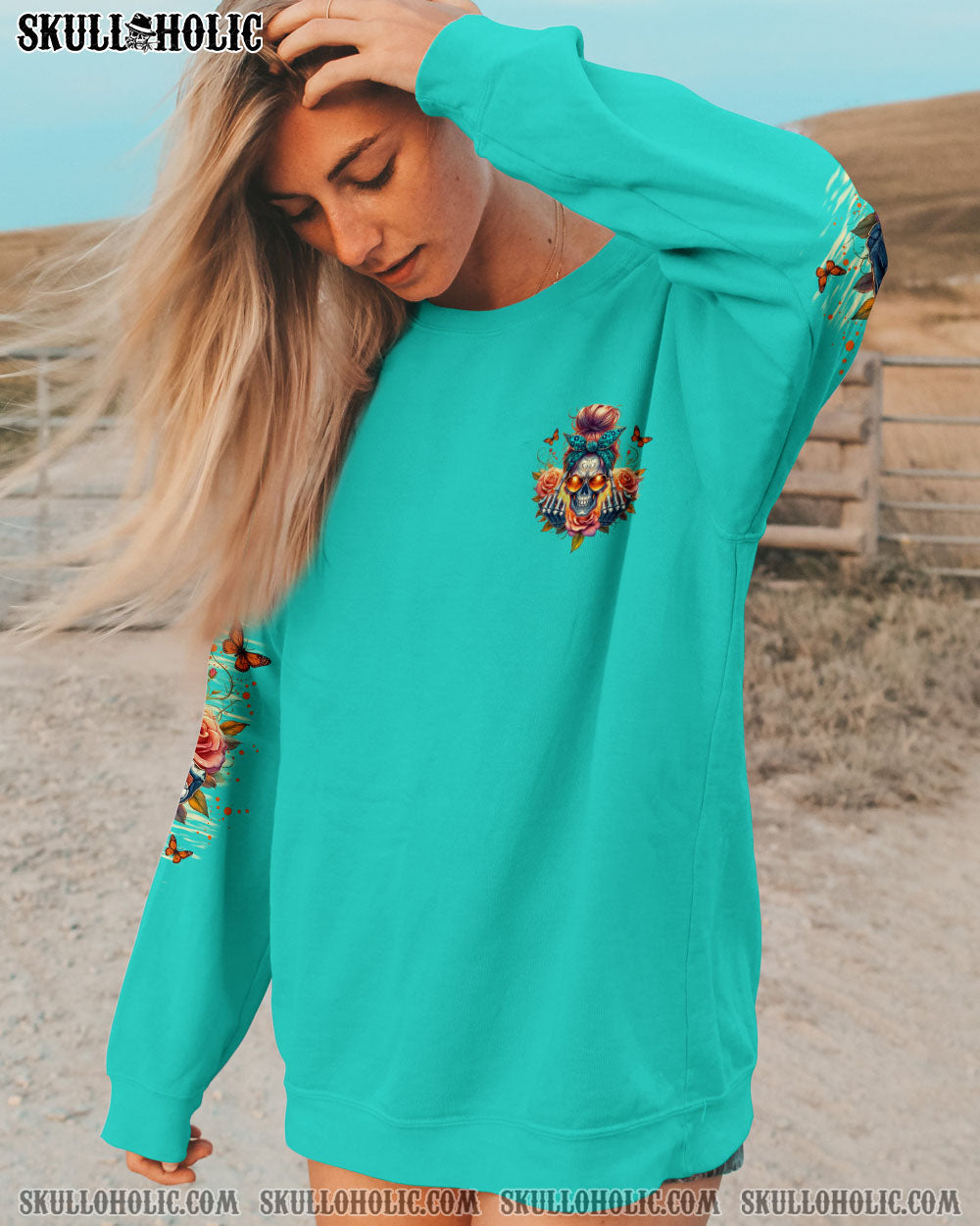 I'M A B DON'T TRY ME MESSY BUN ALL OVER PRINT - TLNO2005241