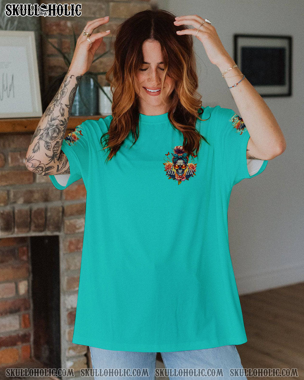 I'M A B DON'T TRY ME MESSY BUN ALL OVER PRINT - TLNO2005241