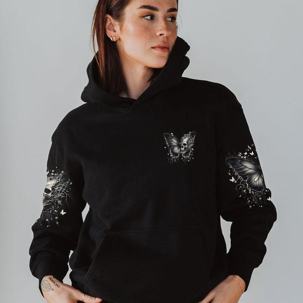 KARMA FAIRY SKULL SKULL BUTTERFLY BLACK ALL OVER PRINT - TLNO2409241