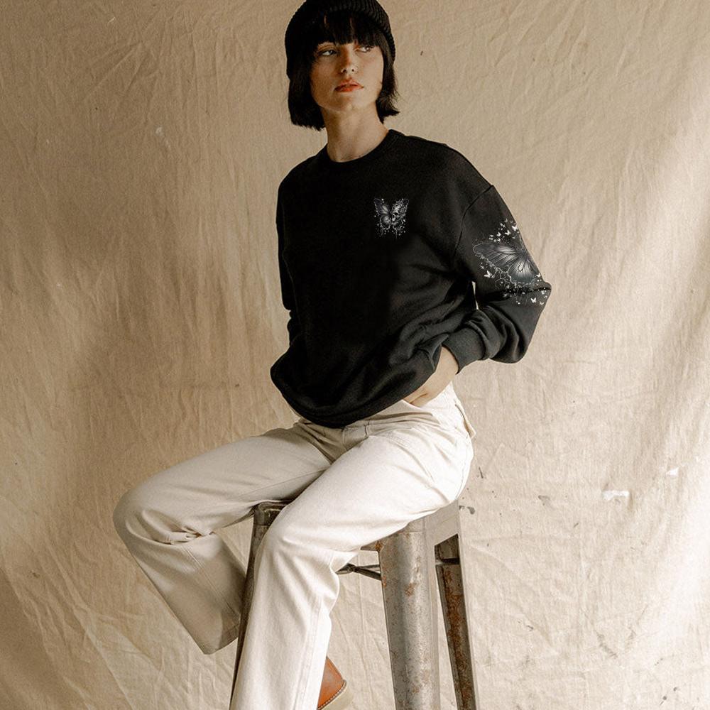 KARMA FAIRY SKULL SKULL BUTTERFLY BLACK ALL OVER PRINT - TLNO2409241