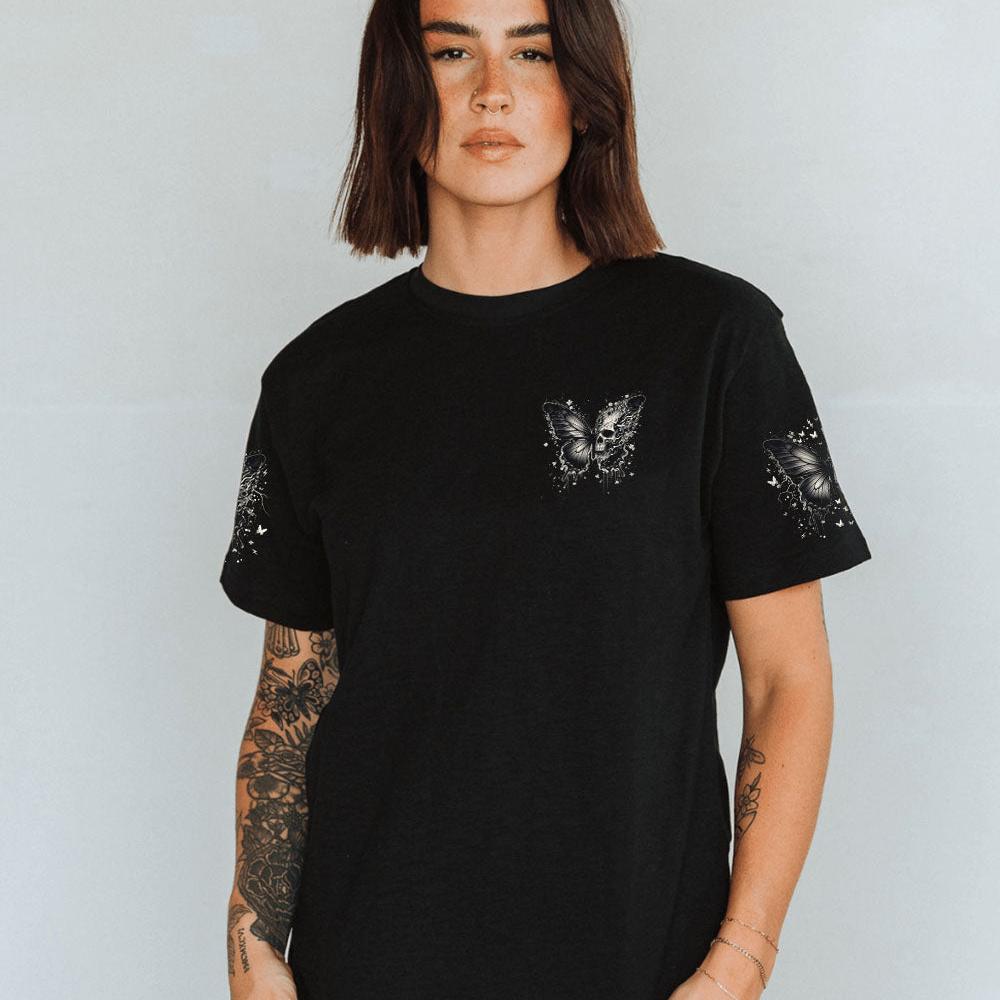 KARMA FAIRY SKULL SKULL BUTTERFLY BLACK ALL OVER PRINT - TLNO2409241