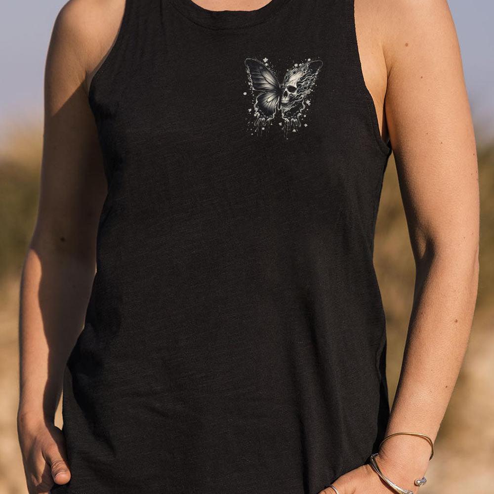 KARMA FAIRY SKULL SKULL BUTTERFLY BLACK ALL OVER PRINT - TLNO2409241