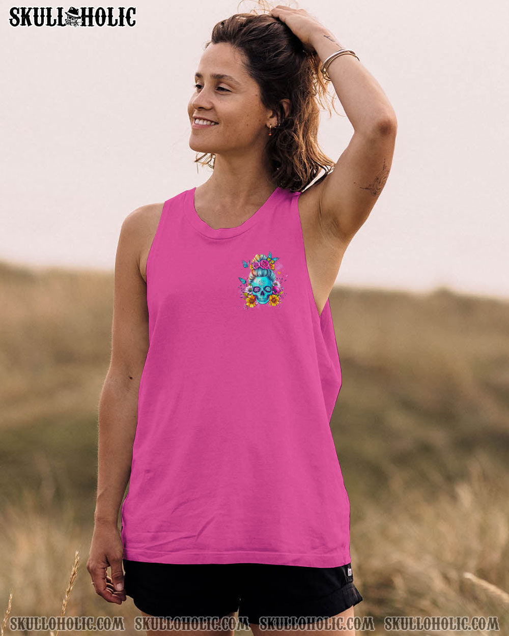 I AM A SWEET GIRL FLOWER SKULL ALL OVER PRINT -  TLNO2603252