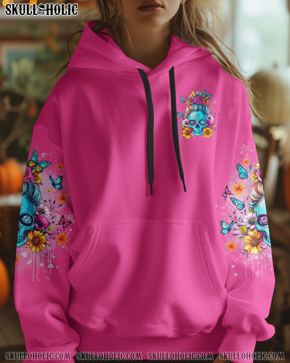 I AM A SWEET GIRL FLOWER SKULL ALL OVER PRINT -  TLNO2603252