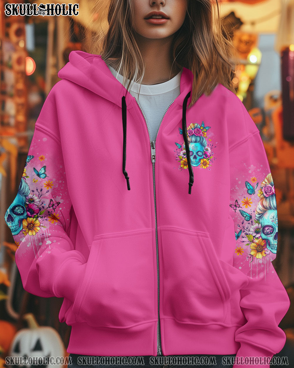 I AM A SWEET GIRL FLOWER SKULL ALL OVER PRINT -  TLNO2603252