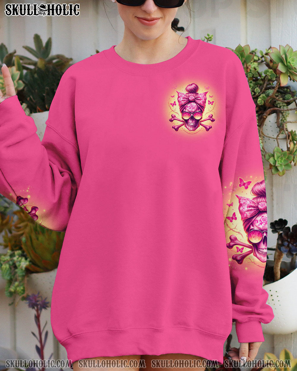 ASSUMING I WAS LIKE MOST GIRLS MESSY BUN SKULL ALL OVER PRINT - TLNO2806242