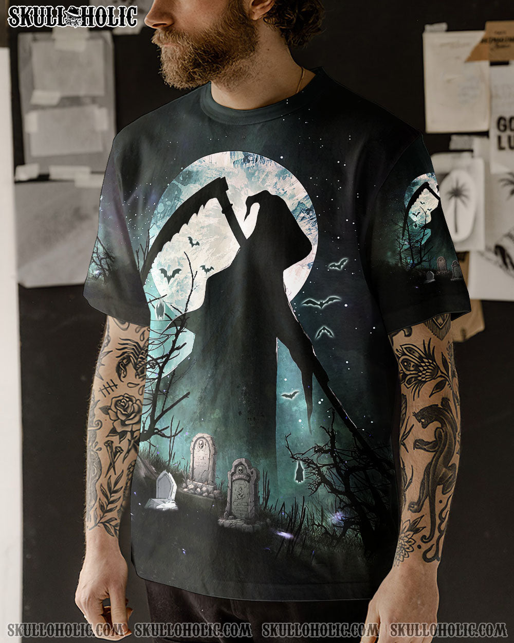 OF COURSE I'M GOING TO HELL HALLOWEEN REAPER ALL OVER PRINT - TLNT0509231
